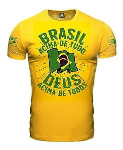 CAMISETA TEAMSIX VERDE E AMARELA BRASIL