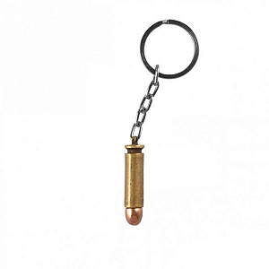 CHAVEIRO PROJETIL MUNIÇÃO .38 DOURADO