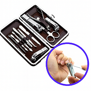 Kit Cortador de Unhas Portátil 12 em 1