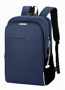 Mochila Executiva para Notebook com Entrada USB Azul
