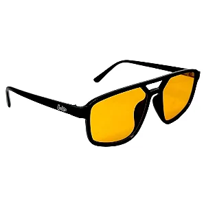 Óculos de Sol Aviador Urban - Preto c/ Amarelo