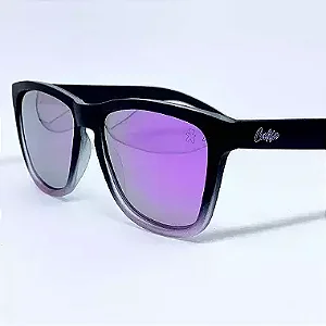 ÓCULOS DE SOL ESPORTIVO ZOOM POLARIZADO - PRETO DEGRADÊ COM ROXO