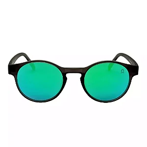 Oculos de Sol Round - Cinza C/ Camaleao Espelhado