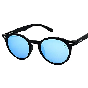 ÓCULOS DE SOL FIRE - PRETO COM AZUL BEBÊ ESPELHADO