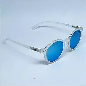 ÓCULOS DE SOL VIBES - TRANSPARENTE FOSCO C/ AZUL ESPELHADO