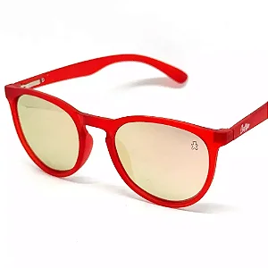 ÓCULOS DE SOL FIESTA POLARIZADO - VERMELHO COM ROSÊ ESPELHADO