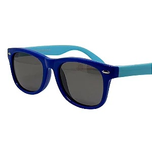 ÓCULOS DE SOL INFANTIL POLARIZADO BUZIOS - AZUL ESCURO HASTE AZUL CLARO