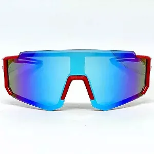 ÓCULOS DE SOL ICE - VERMELHO COM AZUL ESPELHADO