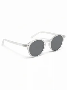 Oculos de Sol Round 2.0 - Transparente C/ Prata