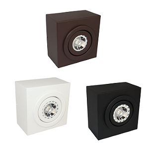 Plafon Box AR 70 Sobrepor de Teto Direcionável Quadrado Soquete GU10