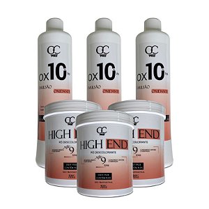 KIT 3 Emulsão Descolorante + 3 Pó Descolorante