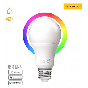 Lâmpada LED Bulbo Lightsense WI-FI 9W A60 RGB + Luz Branca Quente/Fria - Brilia