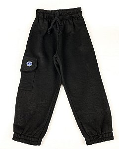 CALÇA MOLETOM MASCULINO INFANTIL - PRETA,