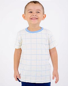 CAMISETA BÁSICA INFANTIL MASCULINO - XADREZ