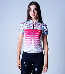 ULTRACORE - CAMISA CICLISMO FEMININA RAIBOW LEAF