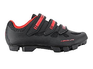 SAPATILHA ABSOLUTE MTB NERO PRETO/VERMELHO