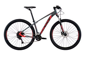 BICICLETA OGGI 29 BW 7.0 GRAFITE / VERMELHO / PRETO 18V SHIMANO ALIVIO 2023
