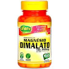 Magnesio Dimalato 100% Puro Unilife 60 Cápsulas