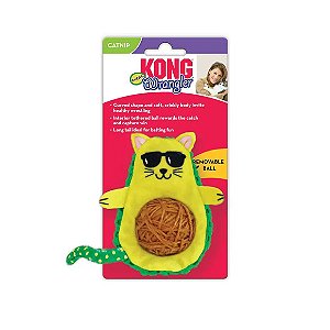 Pelúcia Interativa para Gatos Kong Wrangler AvoCATo com Catnip Único