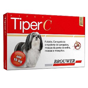 Tiper C para Cães até 15 kg Pipeta Brouwer Único