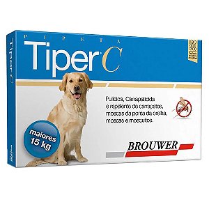 Tiper C para Cães acima 15 kg Pipeta Brouwer Único