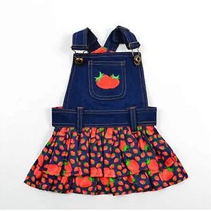 Jardineira Moranguinho Emporium Distripet Azul Nº 20
