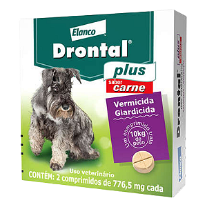 Drontal Plus Carne 10 Kg C/ 2 Comprimidos
