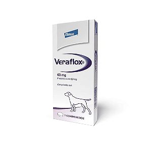 Veraflox 60mg Antimicrobiano para Cães 7 comprimidos