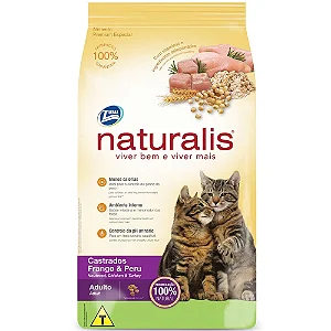 Naturalis Gatos Castrados Frango E Peru 10,1kg
