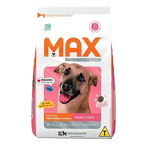 Ração Max para Cães Adultos Raças Médias e Grandes Frango e Arroz 15 kg