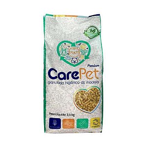 Granulado Higiênico De Madeira Para Roedores CarePet 2,5kg