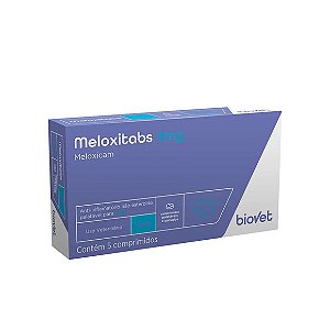Anti-inflamatório Meloxitabs 4mg para Cães Biovet 5 comprimidos