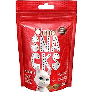 Quatree Snacks Nuggets Gatos Pele E Pelo 60g