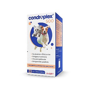Condroplex 500 para Cães e Gatos Comprimidos Palatáveis 60 comprimidos