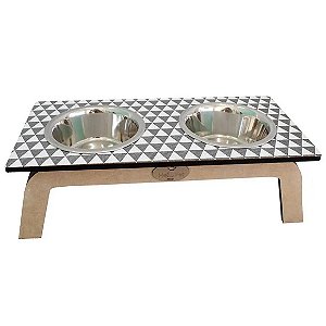 Comedouro Bahamas Cinza Hello Pet G
