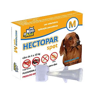 Antipulgas Hectopar Spot 1ml Cães de 4 a 10kg 1 ml