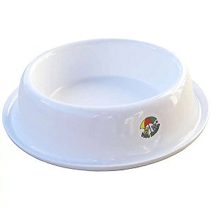 Tigela Pet Ração Água Alumínio Vida Mansa Branco 1,5 L
