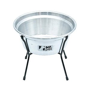 Comedouro Aramado Simples NF Pet Alumínio 1,5 L