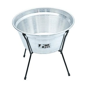 Comedouro Aramado Simples NF Pet Alumínio 2,5 L