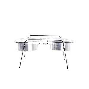Comedouro Aramado Duplo NF Pet Alumínio 7,2 L