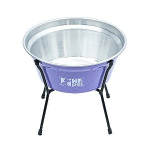 Comedouro Aramado Simples NF Pet Lilás 1,5 L