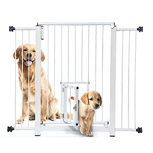 Portão Duo Maxi Plus Grade Porta NF Pet Branco 1M 1 M