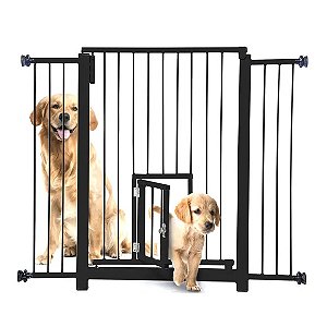 Portão Duo Maxi Plus Grade Porta NF Pet Preto 1M Único