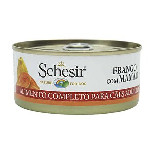 Schesir Natural Dog Lata Frango E Mamao 150 g