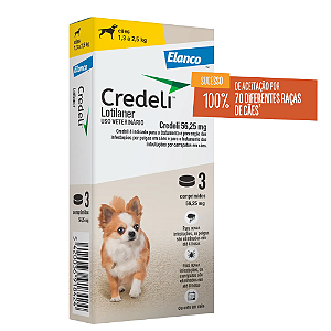 Antipulgas e Carrapatos Credeli - cx com 3 comprimidos