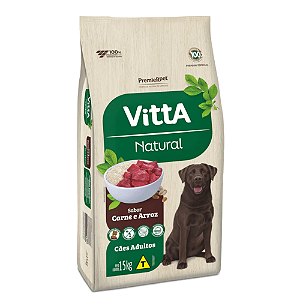 Vitta Natural Caes Ad Carne E Arroz 15 Kg