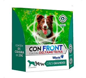 Coleira Confront 60cm Antipulgas Carrapatos Deltametrina 25g