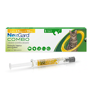 NexGard Combo Gatos 2,5 a 7,5kg Antipulgas Vermifugo 0,9ml 1UN