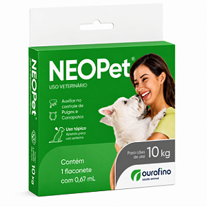Neopet Caes ate 10kg Antipulgas Carrapatos 0,67ml Ourofino