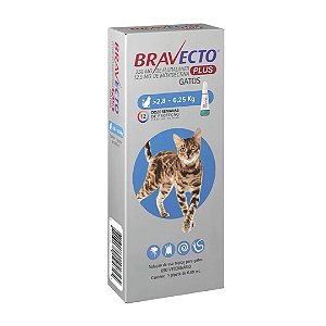 Bravecto Transdermal Plus Gatos 250mg (2,8 A 6,25 Kg)